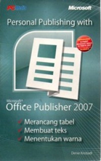 Image of Personal Publishing with Microsoft Office Publisher 2007