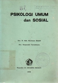 Image of Psikologi Umum dan Sosial